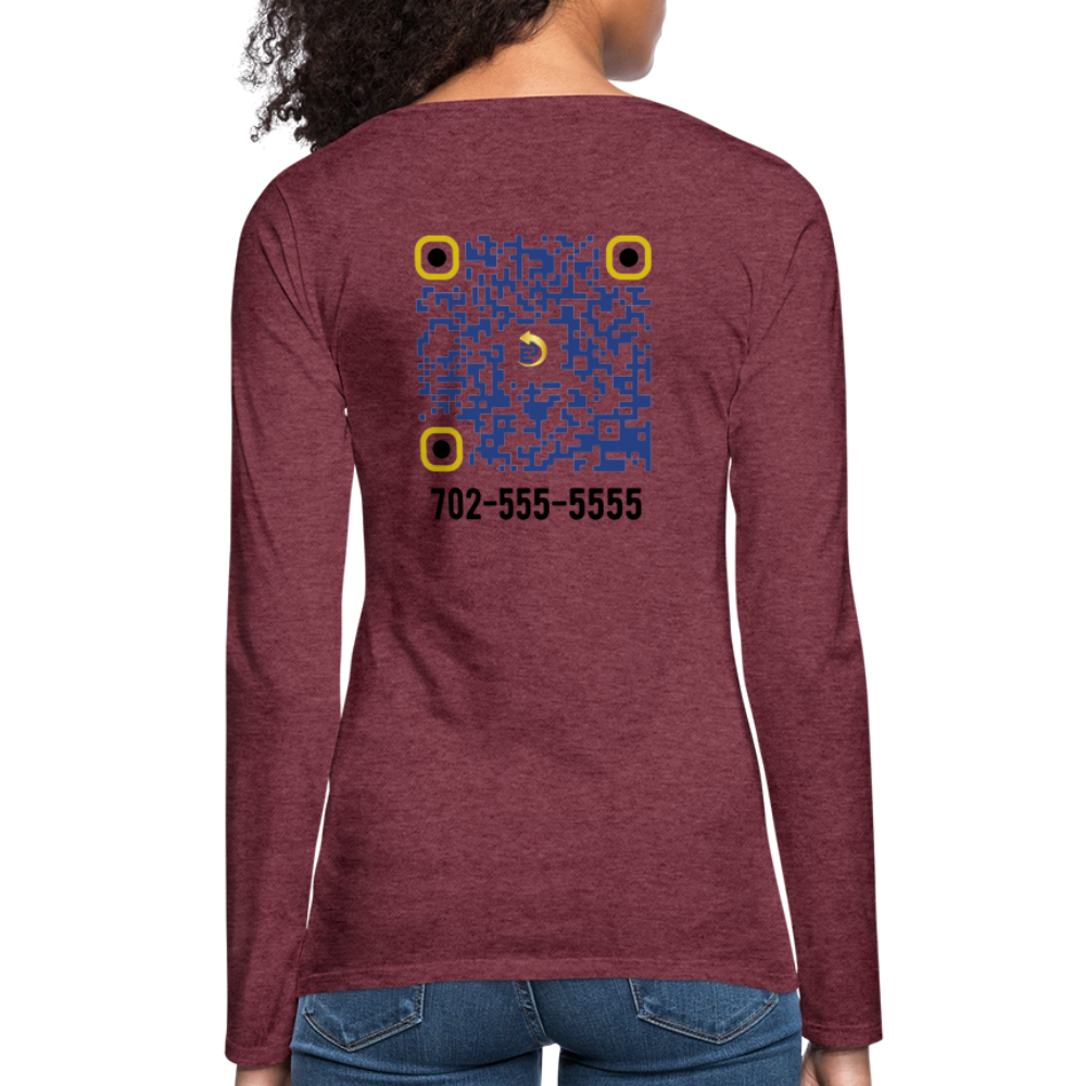 Women's Premium Long Sleeve T-Shirt - heather burgundy
