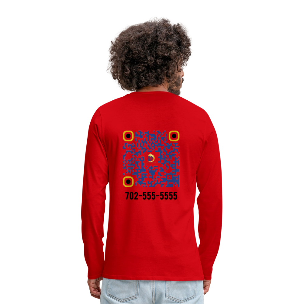 Men's Premium Long Sleeve T-Shirt - red