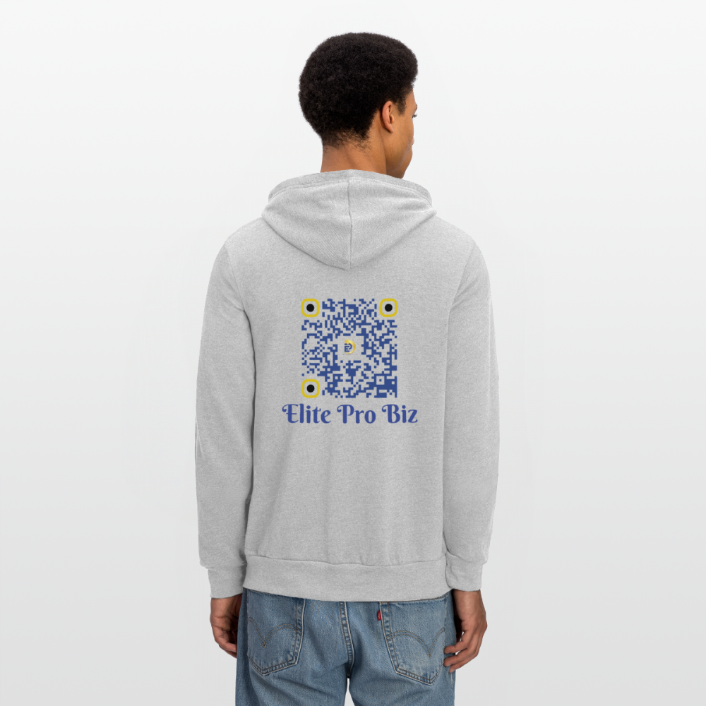 Unisex Full Zip Hoodie - heather gray