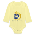 Organic Long Sleeve Baby Bodysuit - washed yellow