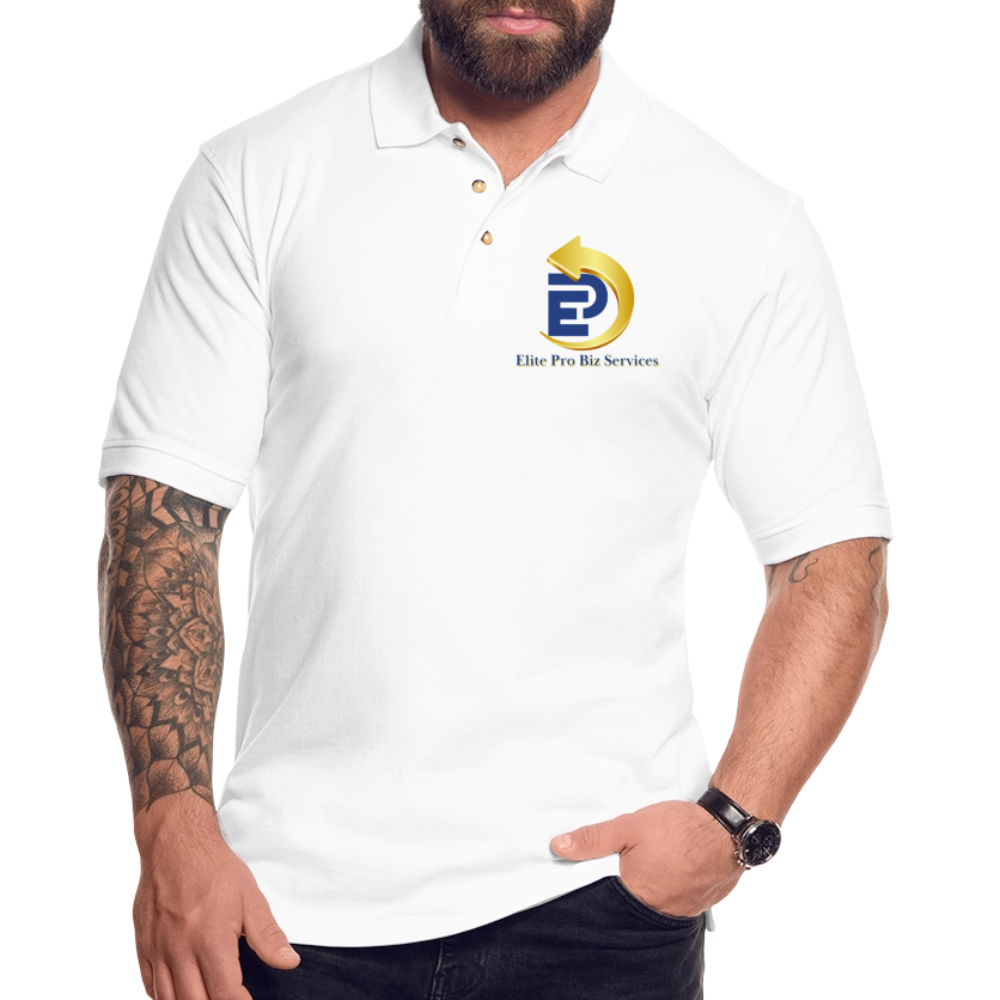 Men's Pique Polo Shirt - white