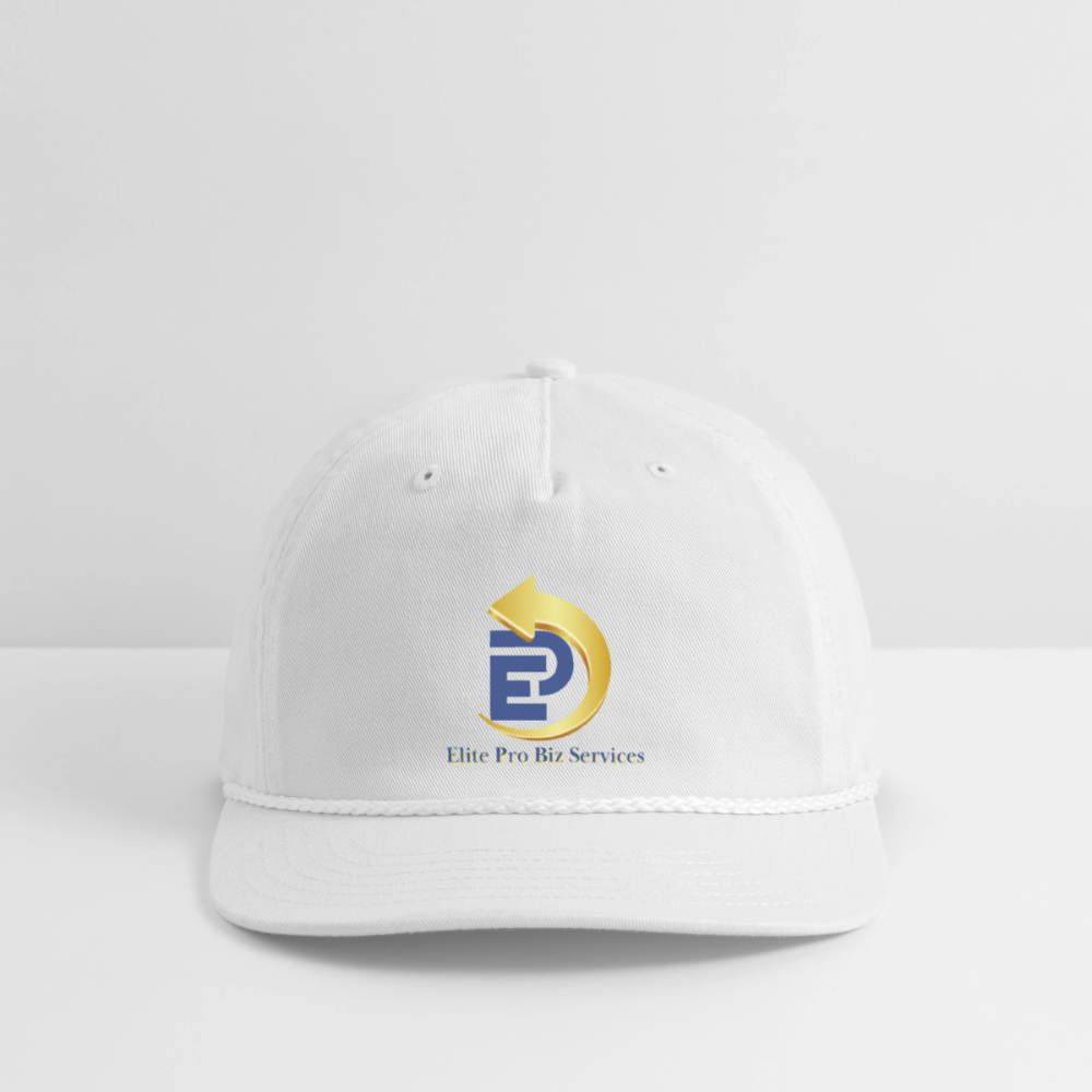 Vintage Washed Rope Cap - white