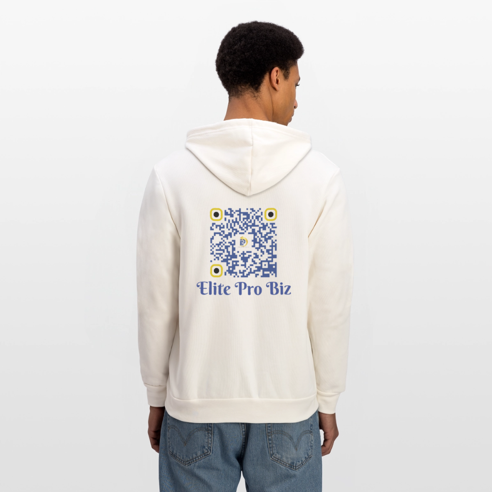 Unisex Full Zip Hoodie - vintage white