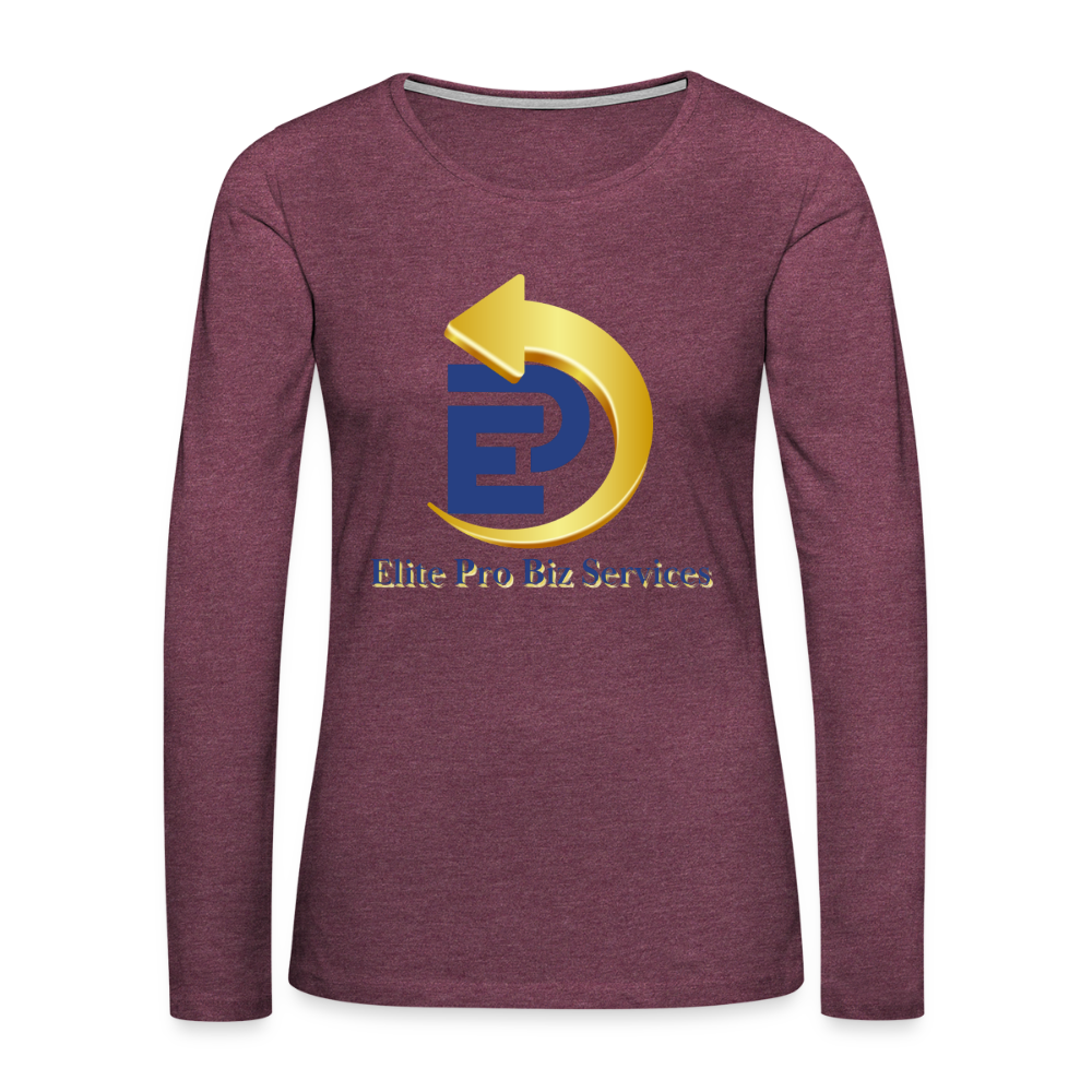 Women's Premium Long Sleeve T-Shirt - heather burgundy