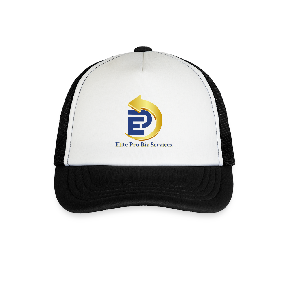 Kid's Trucker Cap - white/black