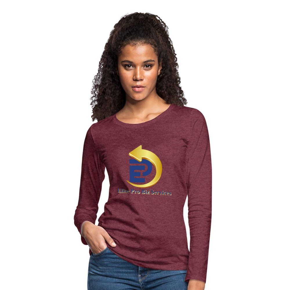 Women's Premium Long Sleeve T-Shirt - heather burgundy