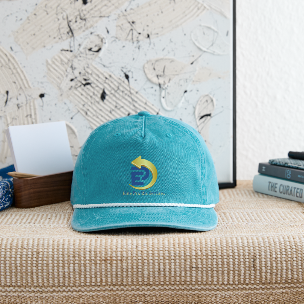 Vintage Washed Rope Cap - faded turquoise