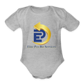 Organic Short Sleeve Baby Bodysuit - heather grey