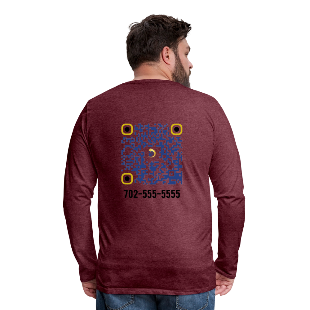 Men's Premium Long Sleeve T-Shirt - heather burgundy